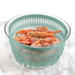 CENTRIFUGA INSALATA CON COPERCHIO Ø26CM 'SPIN&STORE' 