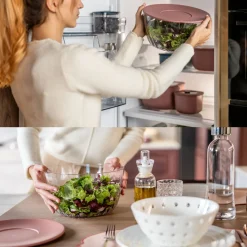 CENTRIFUGA INSALATA CON COPERCHIO Ø26CM 'SPIN&STORE' 