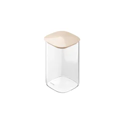 SET 2 BARATTOLI IN VETRO QUADRATI 