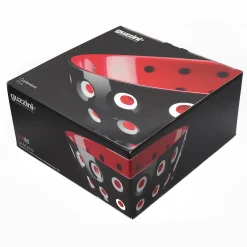 SET 2 CIOTOLE ⌀12CM "LE MURRINE" - Nero/Bianco/Rosso trasparente