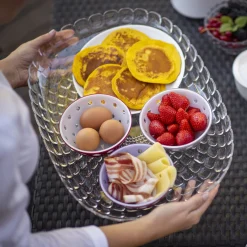 SET 2 CIOTOLE ⌀12CM "LE MURRINE" - Rosso/Bianco/Trasparente