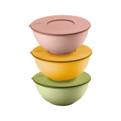 SET 3 CONTENITORI Ø16CM CON COPERCHIO 'EVERYWHERE BIO' "FOOD STORAGE"
