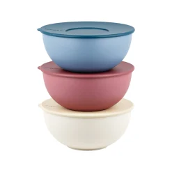 SET 3 CONTENITORI Ø16CM CON COPERCHIO 'EVERYWHERE BIO' "FOOD STORAGE"