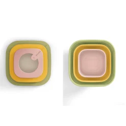 SET 3 CONTENITORI ERMETICI BASSI (ISCC+) 'STORE&MORE BIO' 