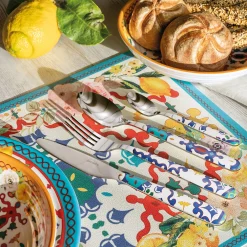 SET 24 POSATE 'FLOWER&LEMON' "CUTLERY"