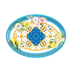 VASSOIO OVALE GRANDE ''FLOWER&LEMON''