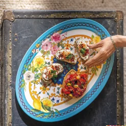 VASSOIO OVALE PICCOLO ''FLOWER&LEMON''