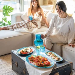 VASSOIO OVALE PICCOLO ''FLOWER&LEMON''